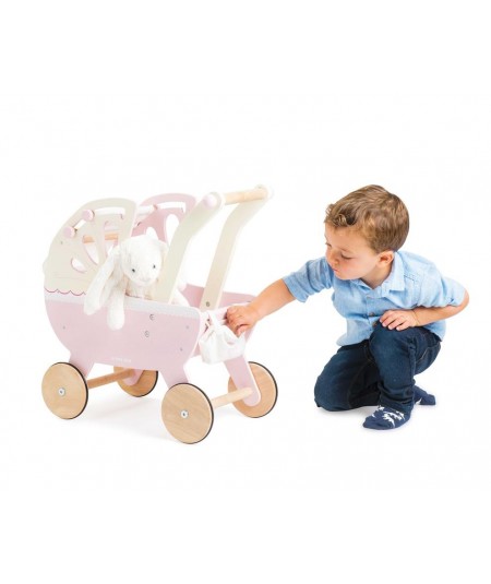 Carrito para muñecas de madera Dulces sueños rosa - Le Toy Van